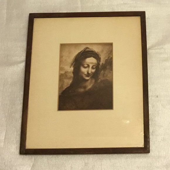 Antique Hel Braun & Cie framed print of Sainte Anne by Leonardo De Vinci - Picture 2 of 9